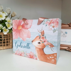 Sacolinha Personalizada Bosque Encantado Menina - pacote com 10 unidades