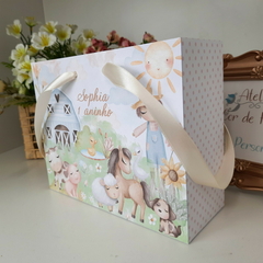 Sacolinha para Lembrancinhas tema Fazendinha - pacote com 10 unidades - Atelie Cor de Flor