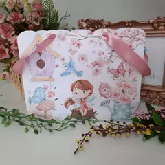 Sacola Personalizada tema Jardim das Fadas - pacote com 10 unidades - Atelie Cor de Flor