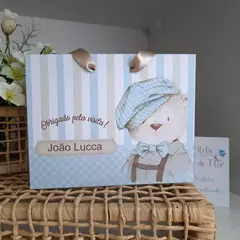 Sacola para Lembrancinhas de Nascimento tema Ursinho - pacote com 10 unidades - comprar online