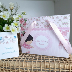 Sacolinha Personalizada para Festa Infantil tema Bailarina - pacote com 10 unidades - Atelie Cor de Flor