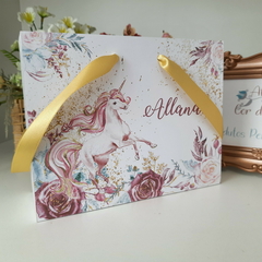 Sacolinha Personalizada para Festas Infantis tema Unicornio - pacote com 10 unidades na internet