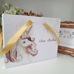 Sacolinha Personalizada para Festas Infantis tema Unicornio - pacote com 10 unidades na internet