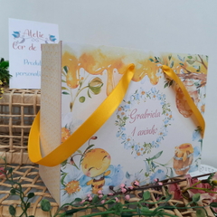 Sacolinha Personalizada para Festa Infantil tema Abelhinhas - pacote com 10 unidades - Atelie Cor de Flor