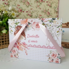 Sacolinha Personalizada para Festa Infantil tema Bailarina - pacote com 10 unidades - Atelie Cor de Flor