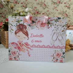 Imagem do Sacolinha Personalizada para Festa Infantil tema Bailarina - pacote com 10 unidades