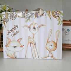 Sacolinha Personalizada Infantil tema Bichinhos do Bosque Encantado - pacote com 10 unidades - comprar online