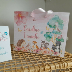 Sacolinha Personalizada Infantil tema Bichinhos do Bosque Encantado - pacote com 10 unidades - loja online