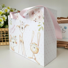 Sacolinha Personalizada Bosque Encantado Menina - pacote com 10 unidades - Atelie Cor de Flor