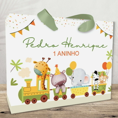 Sacolinha Personalizada para Festas Infantis Safari no Trenzinho - pacote com 10 unidades - comprar online