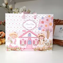 Sacolinha Personalizada tema Bonecas - pacote com 10 unidades - Atelie Cor de Flor