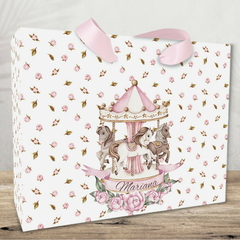 Sacolinha Personalizada para Lembrancinhas tema Carrossel - pacote com 10 unidades - comprar online