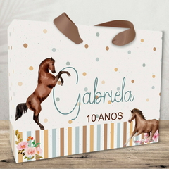 Sacolinha para Lembrancinha de Aniversario tema Cavalos - pacote com 10 unidades - comprar online