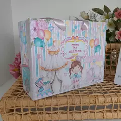 Sacolinha para Lembrancinhas tema Circo - pacote com 10 unidades - Atelie Cor de Flor