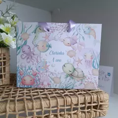 Sacolinha para Lembrancinhas tema Fundo do Mar - pacote com 10 unidades - Atelie Cor de Flor