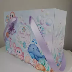 Sacolinha para Lembrancinhas tema Fundo do Mar - pacote com 10 unidades - Atelie Cor de Flor