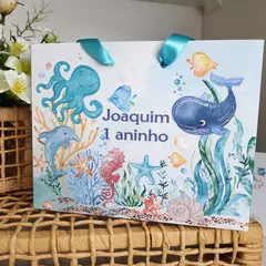 Sacolinha para Lembrancinhas tema Fundo do Mar - pacote com 10 unidades - Atelie Cor de Flor