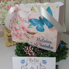 Sacolinha Personalizada para Lembrancinhas tema Borboletas - pacote com 10 unidades - Atelie Cor de Flor