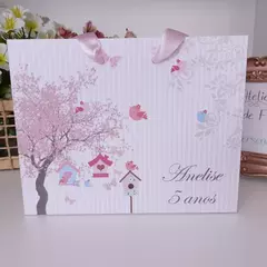Sacola Personalizada tema Jardim e Passarinhos- pacote com 10 unidades - loja online