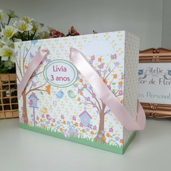 Sacola Personalizada para Lembrancinhas tema Jardim - pacote com 10 unidades - Atelie Cor de Flor