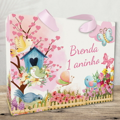 Sacola Personalizada tema Jardim e Passarinhos- pacote com 10 unidades - comprar online