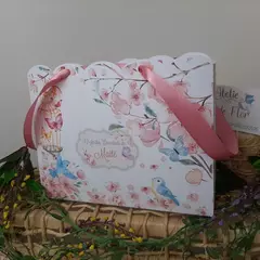 Sacola Personalizada tema Jardim Encantado - pacote com 10 unidades - Atelie Cor de Flor