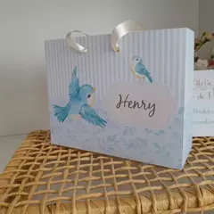Sacola Personalizada para Festas Infantis tema Passarinho - pacote com 10 unidades - loja online