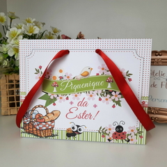 Sacola Personalizada para Lembrancinha tema Piquenique - pacote com 10 unidades - Atelie Cor de Flor