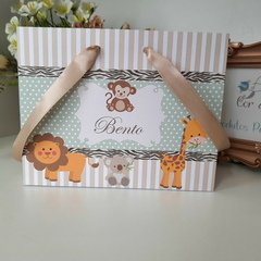 Sacolinha para Lembrancinhas Infantis tema Safari - pacote com 10 unidades - Atelie Cor de Flor