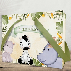 Sacolinha para Lembrancinhas Infantis Bichinhos do Safari - pacote com 10 unidades - comprar online