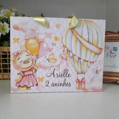 Sacola Personalizada para Lembrancinha tema Ursinha e Balão - pacote com 10 unidades - comprar online