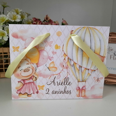 Sacola Personalizada para Lembrancinha tema Ursinha e Balão - pacote com 10 unidades na internet
