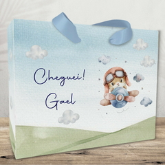 Sacola Personalizada para Lembrancinha tema Ursinho Aviador - pacote com 10 unidades - comprar online