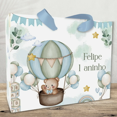 Sacola para Lembrancinhas tema Ursinho no Balão - pacote com 10 unidades - comprar online