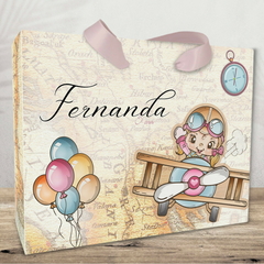 Sacolinha Personalizada para Festa Infantil tema Aviadora - pacote com 10 unidades - comprar online
