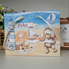 Sacola para Lembrancinhas tema Ursinho na Praia- pacote com 10 unidades - comprar online
