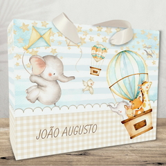 Sacolinha Personalizada Bichinhos do Safari no Balão - pacote com 10 unidades - comprar online
