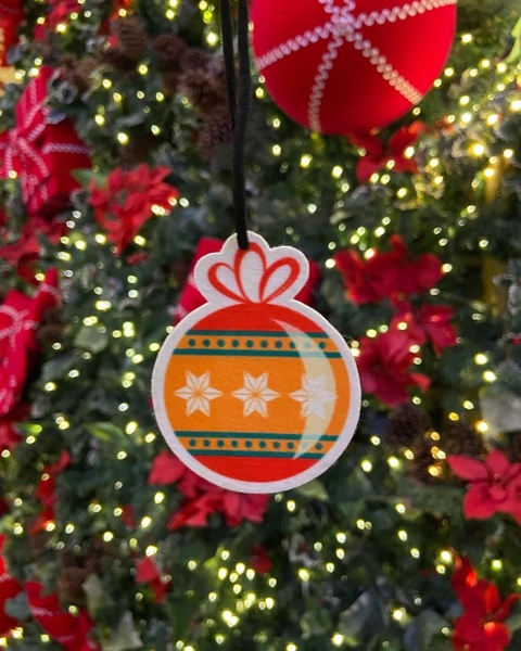 Aromatizante Bola de Natal (Carro e Guarda-Roupa)