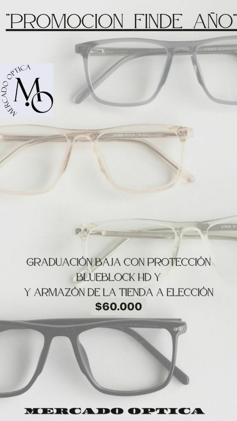 PROMOCIÓN LENTES CON GRADUACION BAJA
