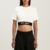 Crop Palm Angels Classic Logo Tape Tee 'Off White/Black'