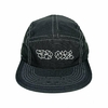 Boné Trip Side Five Panel Aba Flexível Tag Risca Giz - Preto