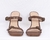 Mule em couro salto alto bambu com fivelas - comprar online