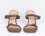 Mule em couro salto alto bambu com fivelas - comprar online
