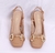 Scarpin salto bloco alto slingback com bridão na internet