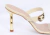 Mule em couro salto alto bambu com fivelas - comprar online