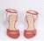 Sandalia salto alto em couro vermelho - comprar online
