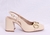 Scarpin salto bloco alto slingback com bridão - Lud Maia