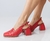 Scarpin salto bloco médio sling back em couro - Lud Maia