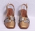 Scarpin salto bloco médio sling back em couro - comprar online