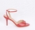 Sandalia salto alto em couro vermelho